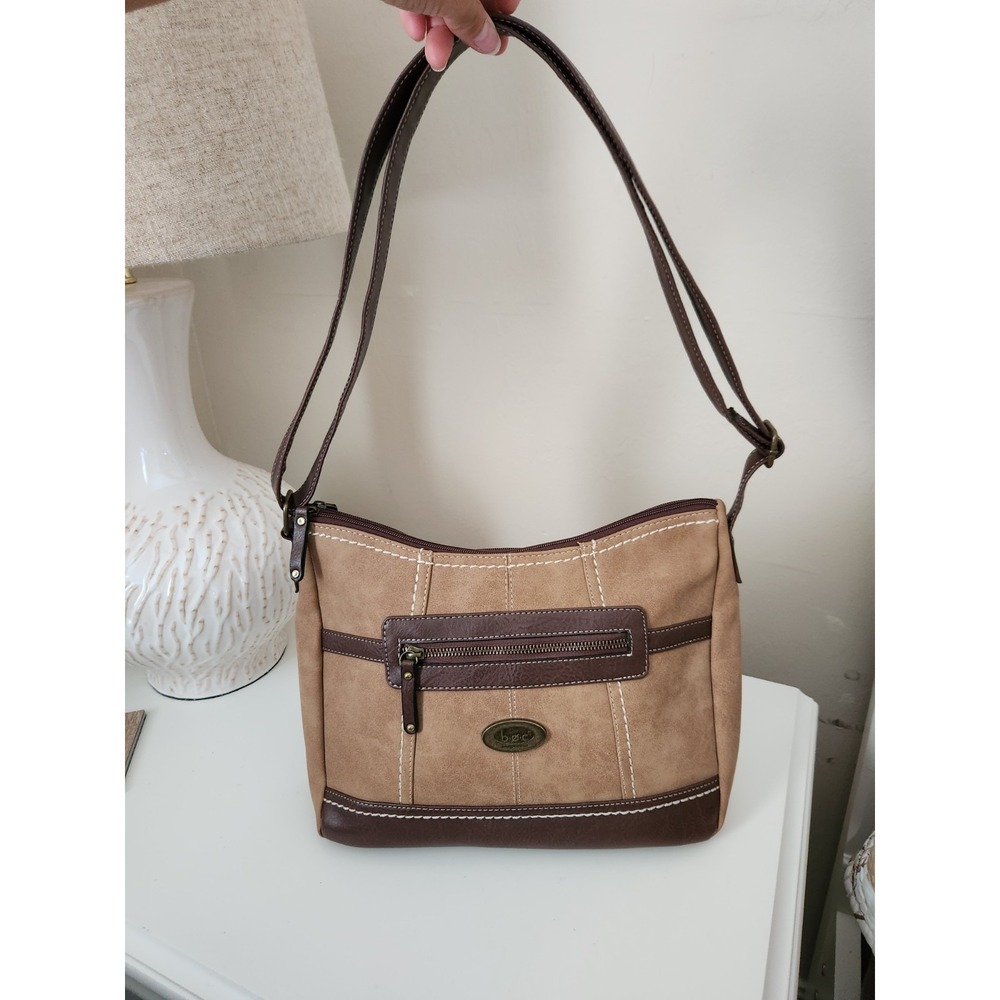 BØC Born of Concept Women's Brown Faux‎ Suede Leather Handbag Crossbody